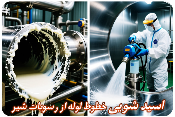 اسید شویی خطوط لوله شیر اسید شویی خطوط لوله شیر