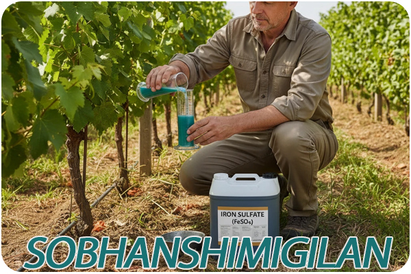 کاربرد سولفات آهن در تاکستان