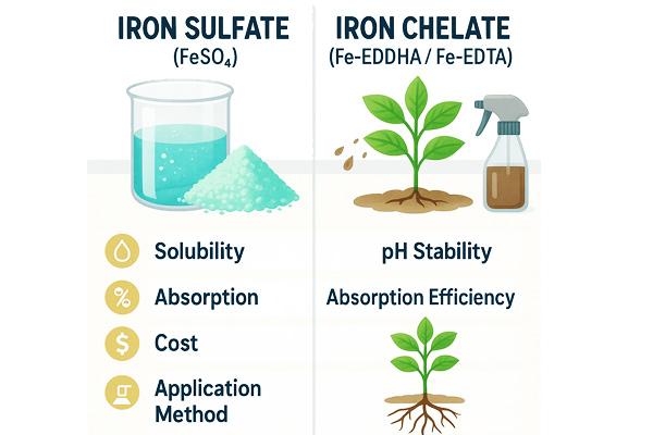 کاربرد سولفات آهن در کشاورزی
