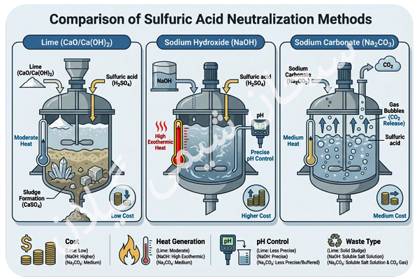 مقایسه روش های خنثی سازی سولفوریک